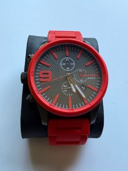 Diesel Rasp Chronograph Red Silicone Watch Diesel is