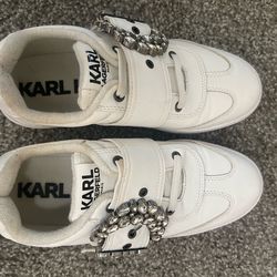 Karl Lagerfeld new leather tennis shoes