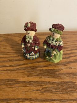 Two Vintage Heather Hykes Artisan Flair Snow Women-$10.00 Each 