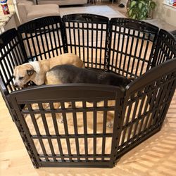 NEW in box IRIS USA 34" 8-Panel Dog Playpen, 63 x 63 x 35, Puppy Fence, Puppy Playpen, Pet Play Pen