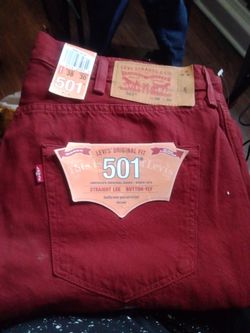 Brand new Crimson Levi's 501