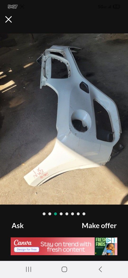 2016-2017-2018 Bmw X1 Front Bumper Cover