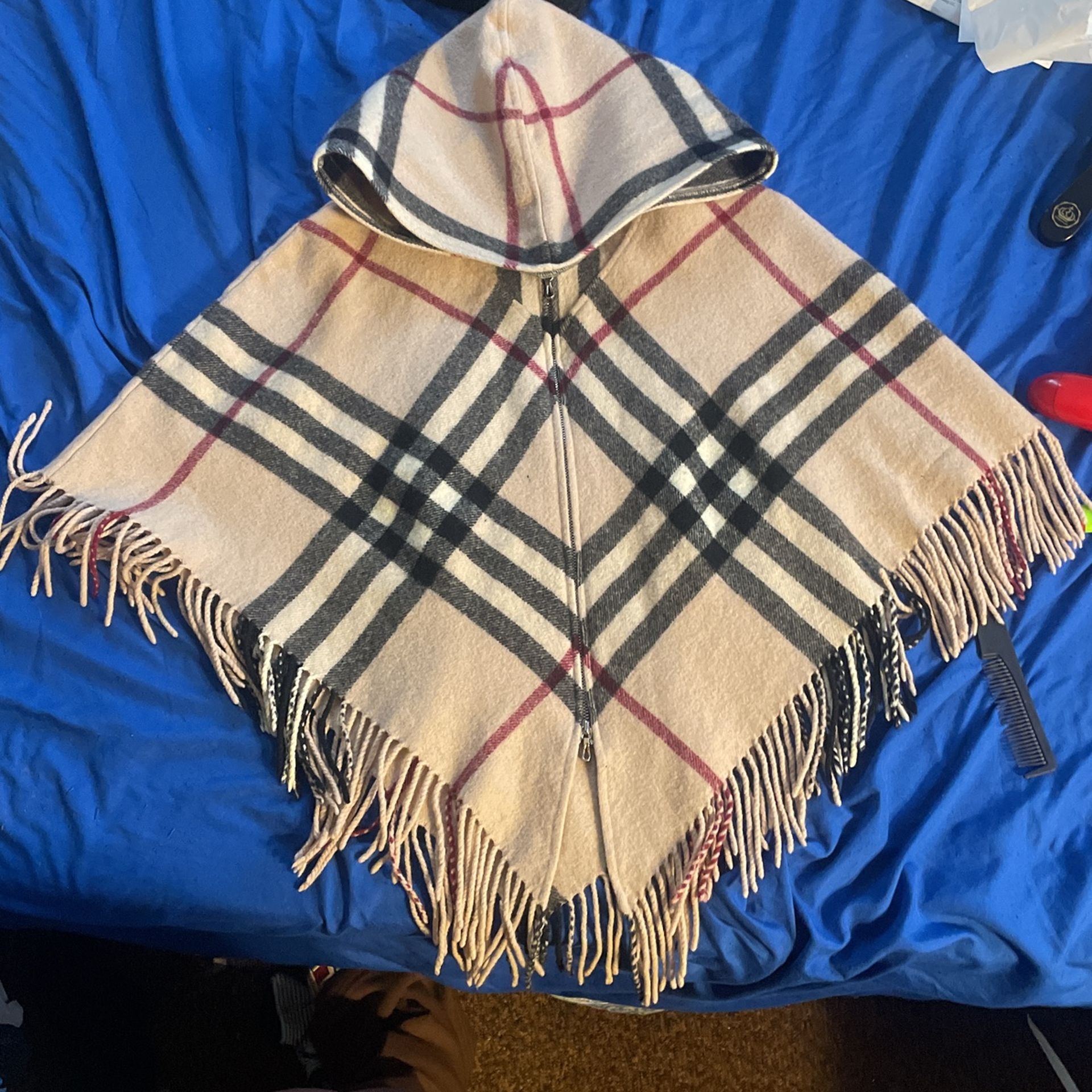 Burberry “Nova Check” Merino Wool Cashmere
