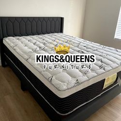 New Queen Bed Frame With Mattress 