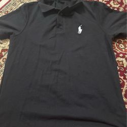 New large size black polo shirt