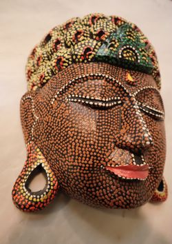 Wooden Buddha Head