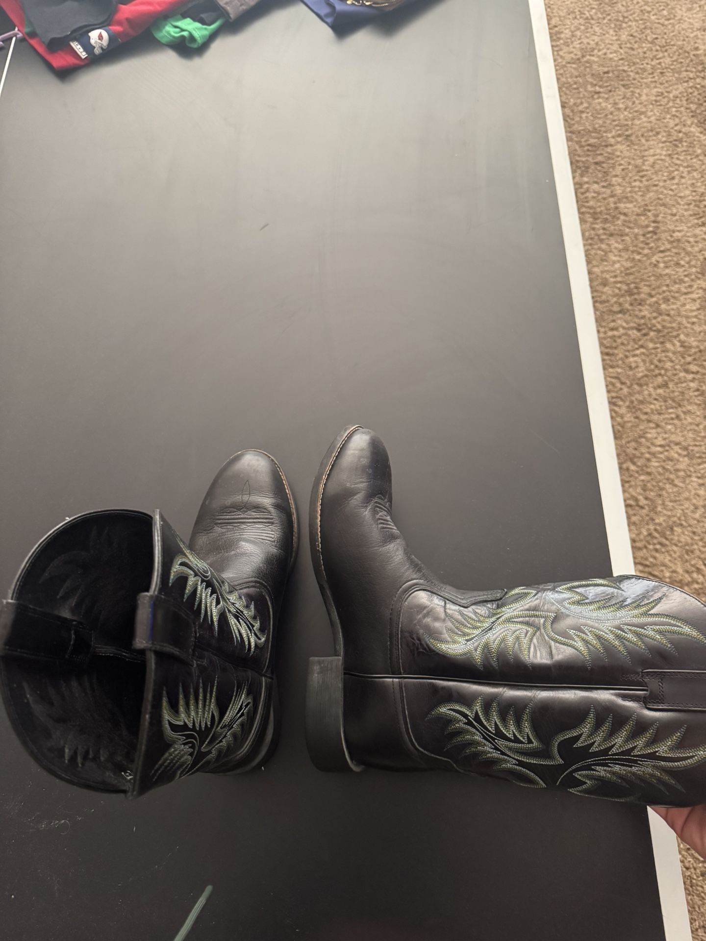 Black And Green Ariat Cowboy Boots