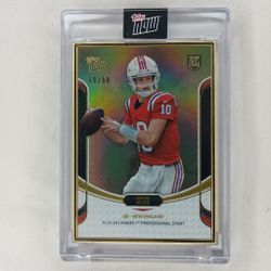 Drake Maye 2024 Topps Now Rookie Campaign Gold Framed Gold Rookie 49/50