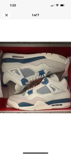 New size 12 Air Jordan 4 military blue