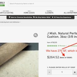 Wool carpet pad (unopened) - $400 (NW PDX (Forest Heights)