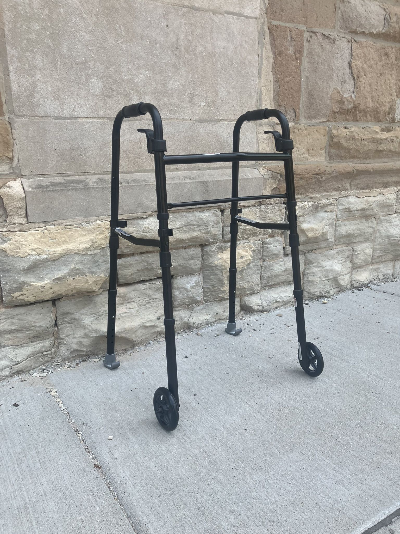 Equate Adjustable Height Folding Walker - Excellent Working Condition