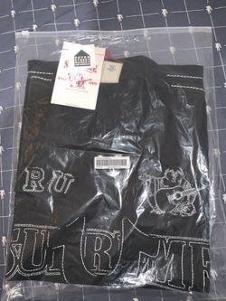 Supreme True Religion Appliqué Polo Black Size Large