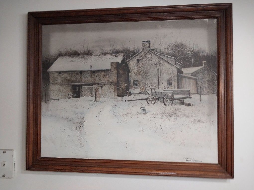 Vintage" Deep Winter"Signed Frank M Hamilton 