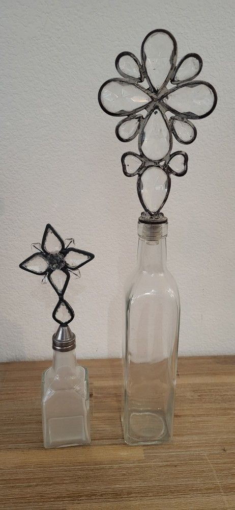 Decorative Bottles With Crystal Toppers