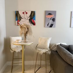 Move Out Sale: • Round marble table= $181 + 2 chairs= $177