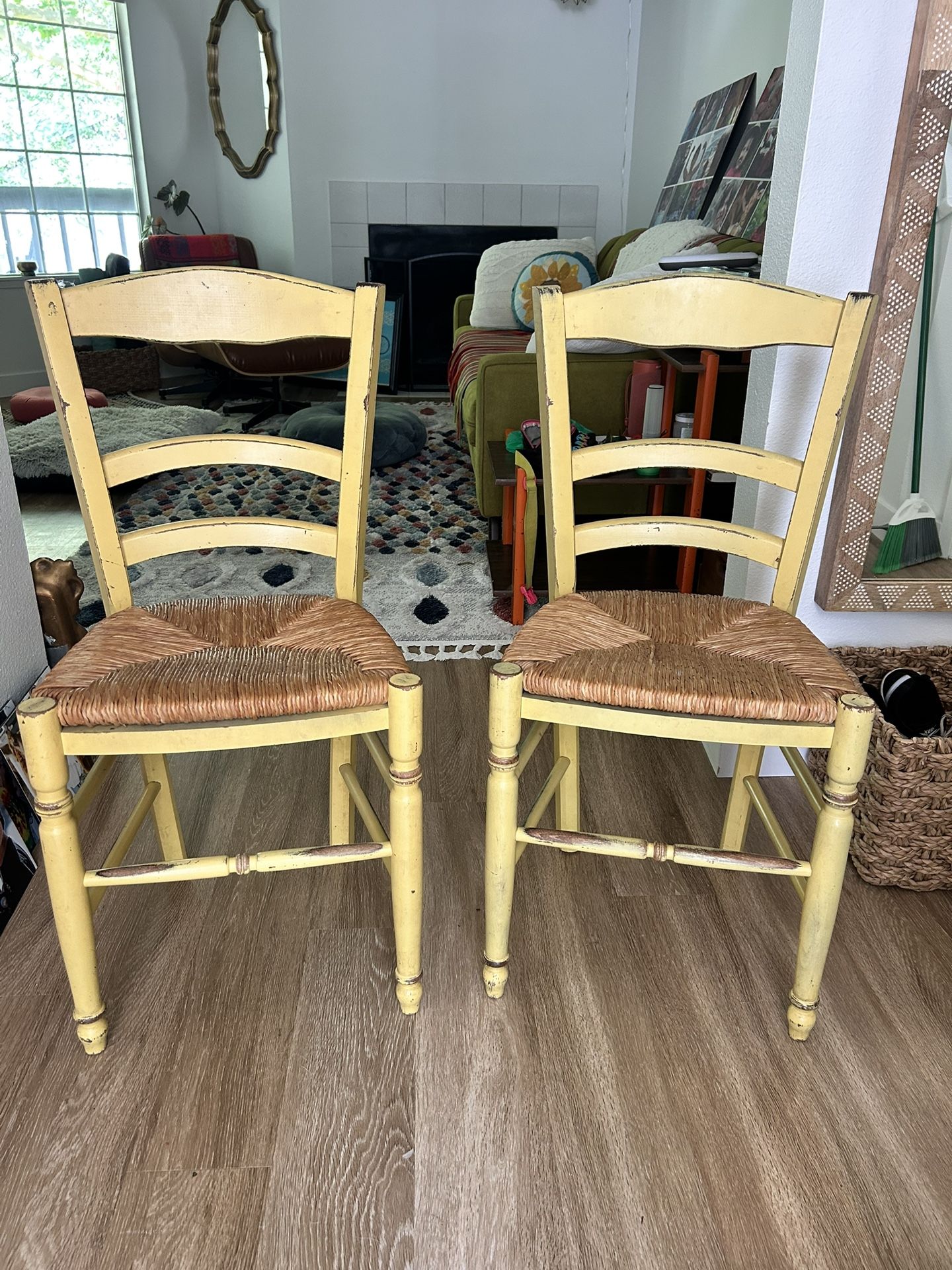 Vintage Pottery Barn Ladder-Back Chairs β Set of 2 β $175