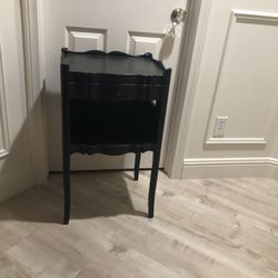 French/ Vintage - Black nightstand/Side Table 