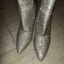 A New Day Brand By Target Silver Sparkle Boots