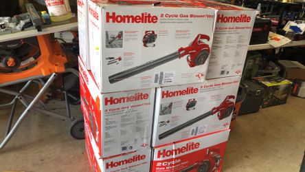 2 cycle Homelite leave blowers and leaf vacuum