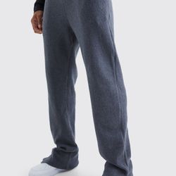 Brushed Rib Ottoman Relaxed Split Hem Jogger (new) sz: small