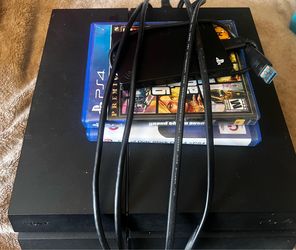 Ps4 console with controller,games,cables, and 2tb game drive