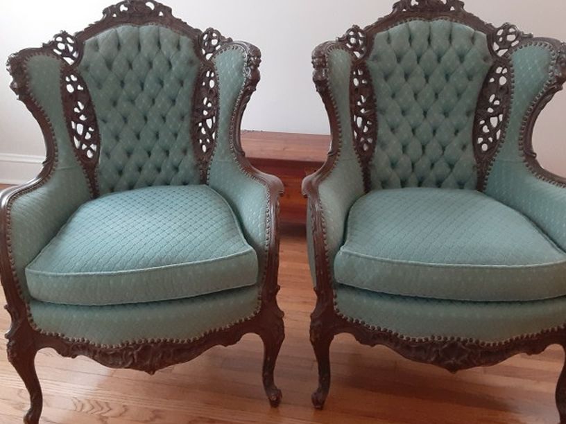 Hand Carved Matching Chairs