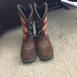 Women Durango American Flag Work Boots (Size 7M)