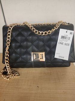 Black quilted shoulder bag