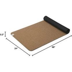 YOGA MAT Gaiam Cork Exercise Pilates natural hot yoga