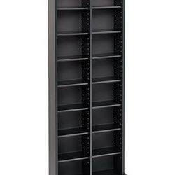 Prepac Black Double Media (DVD,CD,Games) Storage