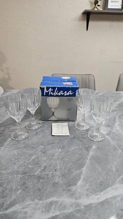 Mikasa Park Lane Crystal Goblets Set of 4