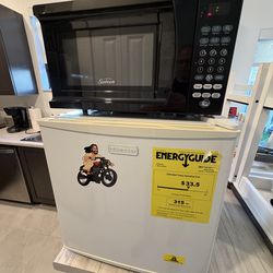 MINI FRIDGE + MICROWAVE
