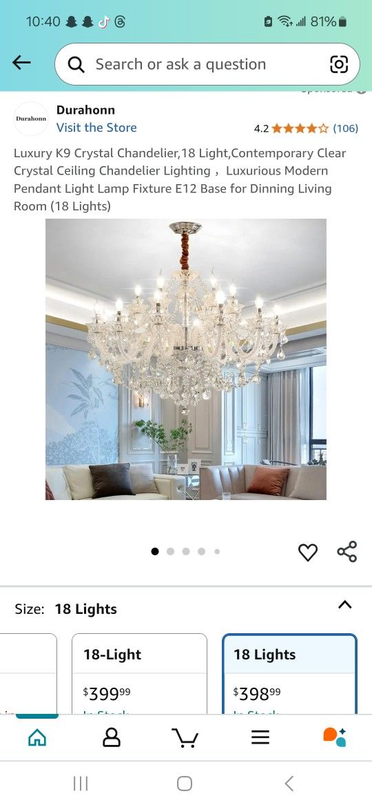 Chandelier Brand New Still In Box