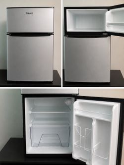 Galanz 3.1 cu ft Compact Refrigerator, Stainless Steel