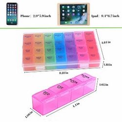 Weekly Pill Organizer with Daily Compartments