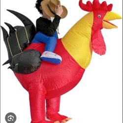 Inflatable Rooster cowboy Halloween costume