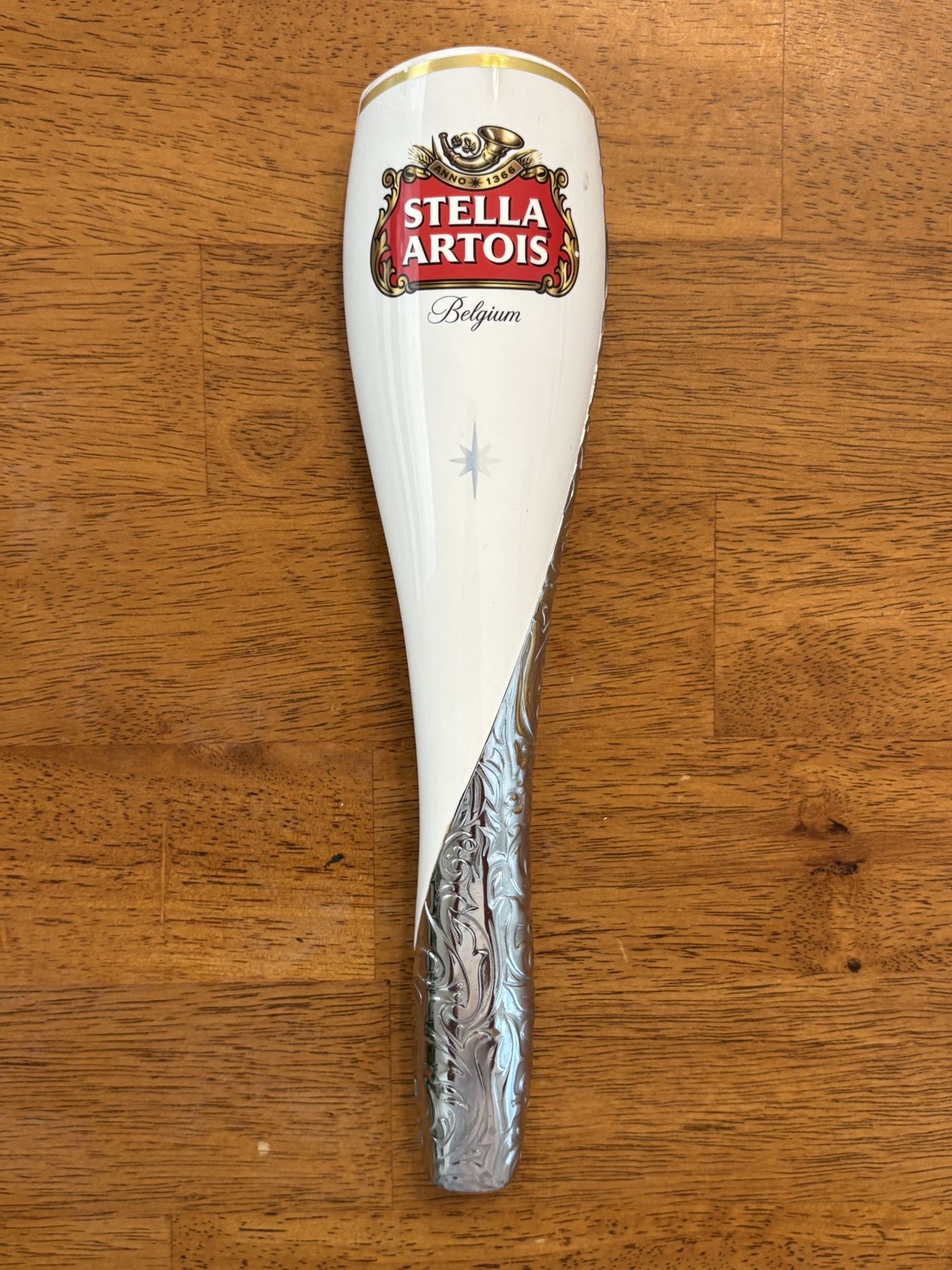 🍻 Stella Artois Tap Handle – Ceramic & Chrome – Belgium Bar Decor 🍺