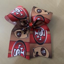 San Francisco 49ers 7” Cheer Bow Handmade 