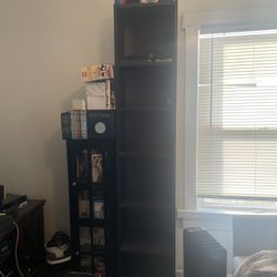 Tall Black Bookcase 