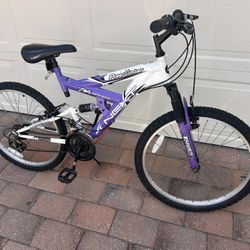 Boy / Girl 24" Wheel Mt Bicycle 18 Spd Full Suspension 