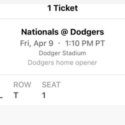 Opening Day TICKET