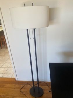 Modern Floor Lamp with Drum Shade