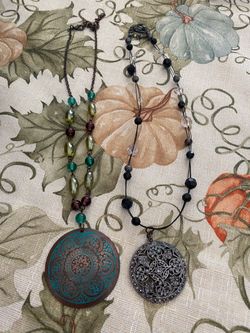 Two Boho Pendant Necklaces