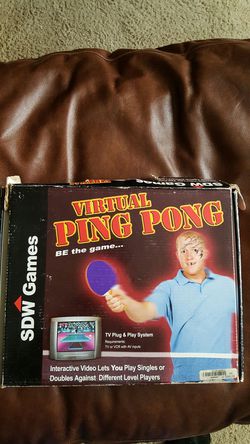 SDW Games Plug & Play Vintage Style Virtual Ping Pong Video Game 2006 Excellent
