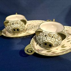 Temp-Tations Figural Pig Soup Mug & Sandwich Set