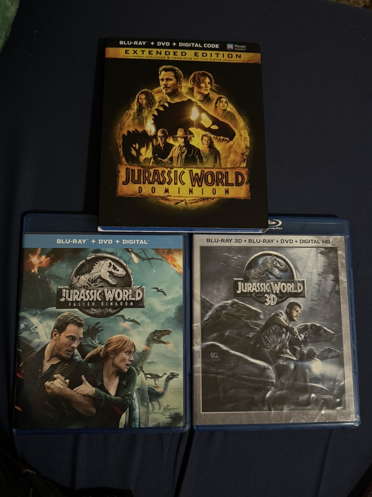 Jurassic Word Blu Ray Lot