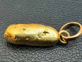 Natural 22K Gold Nugget Pendant – Authentic Bolivian Alluvial Gold