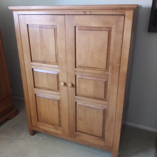 Ethan Allen Country Colors Collection Media TV Cabinet, Desk Work Station, Cain Side Chair
