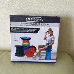 Retractable Folding Stool, Oppretine Upgraded Portable Telescopic Collapsible Stool, Folding Stools for Adults Portable Telescoping Stool for Camping 