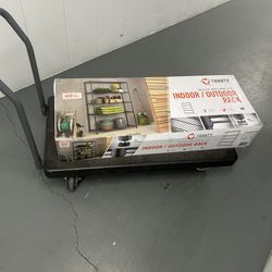 TRINITY Anthracite 5-Tier Wire Shelving Rack 48x18x72 NSF Steel HTBFPBA-0950